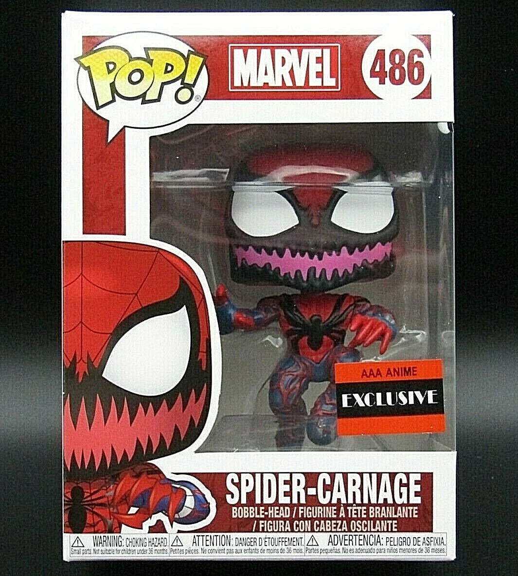 Funko Pop Spider Carnage 486 AAA Anime Exclusive eBay