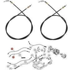 2-11082 Shifter Cables for Chuck Wagon CW-11, CW-413 Trail Wagon TW-400, LM-400