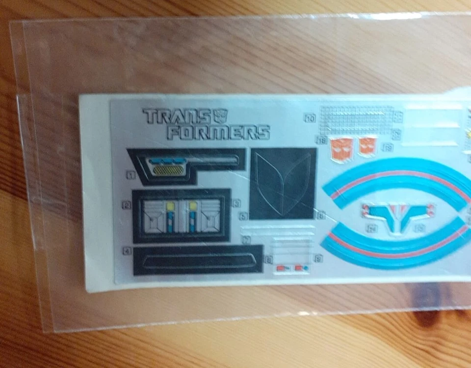 Transformers G1 Jazz Foglio Adesivi Original "Cookie Crisp" Variant Stickers - Imagen 4 de 4