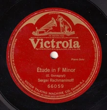 Rachmaninoff. Dohnanyi (Etude f-min). Vla 66059 (10"). NM(-)