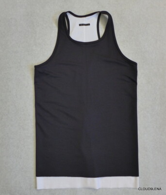 NWT THEORY Reversible Layered Stretch Mesh Racerback Tank Top NICK B SMALL