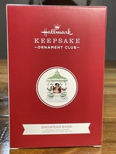 Hallmark 2020 Snowman Band Keepsake Club Ornament Magic Light Sound Motion 21-49