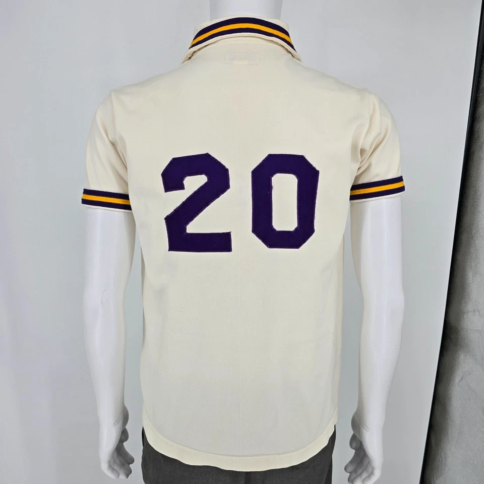 Jersey suéter vintage de los años 60 Fab Knit Lipscomb College #20 (talla 40/mediano) Foto 3 de 4