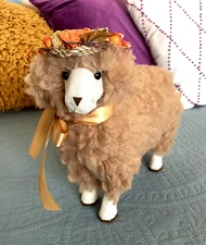 Bloom Room Thanksgiving/Fall Floral Standing Sheep Critter- 10.24” X 10.24” X 4”