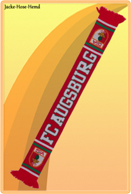Schal Fanschal FC Augsburg City Wendeschal Logo Rot FCA Wappen Gr. 17x140cm NEU