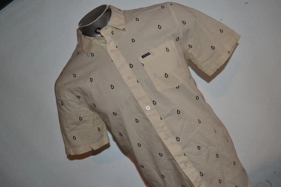 38115 Volcom Shirt Front Pocket White Cotton Size Large Modern Fit Adult Mens - Image 3 of 4