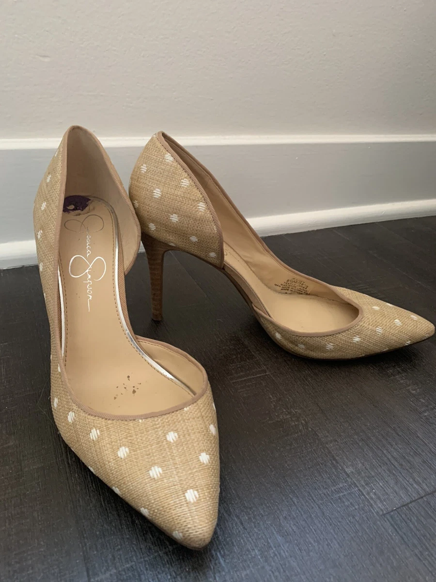 Escarpins Jessica Simpson Talons Aiguilles Marron - Bout Ouvert, Cuir Verni, Taille 8B, Occasion Bon état