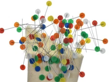 Quilting Pins 200Pcs Flat Head Decorative Sewing Pins/Long Straight Pins/Flower