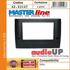 MASCHERINA AUTORADIO ADATTATORE 2 DIN FIAT STILO DUE DIN SOLO CORNICE.