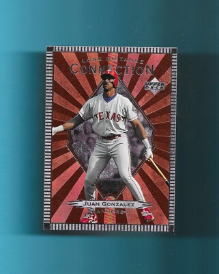 Texas Rangers 1997 JUAN GONZALEZ-TEXAS RANGERS! 1997 Upper Deck LONG DISTANCE CONNECTION ...
