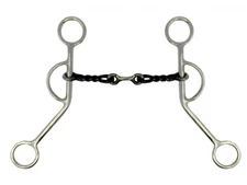 Western Saddle Horse 5.5 Twisted Sweet Iron Dogbone mouth Snaffle Bit 8in Cheeks