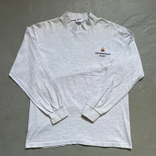 Vintage Apple Macintosh Performa Embroidered L/S T-Shirt Mock Neck Made USA XL