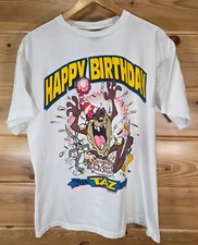 VTG Looney Tunes T Shirt Adult Large Happy Birthday TAZ 40 Year 90s