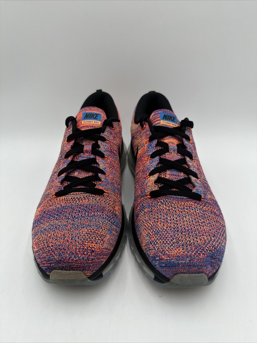 Size 12.5 - Nike Flyknit Air Max Blue Concord Crimson for sale