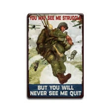 1pc Airborne Army Vintage Metal Tin Wall Sign Plaque Poster 8??12inch Retro