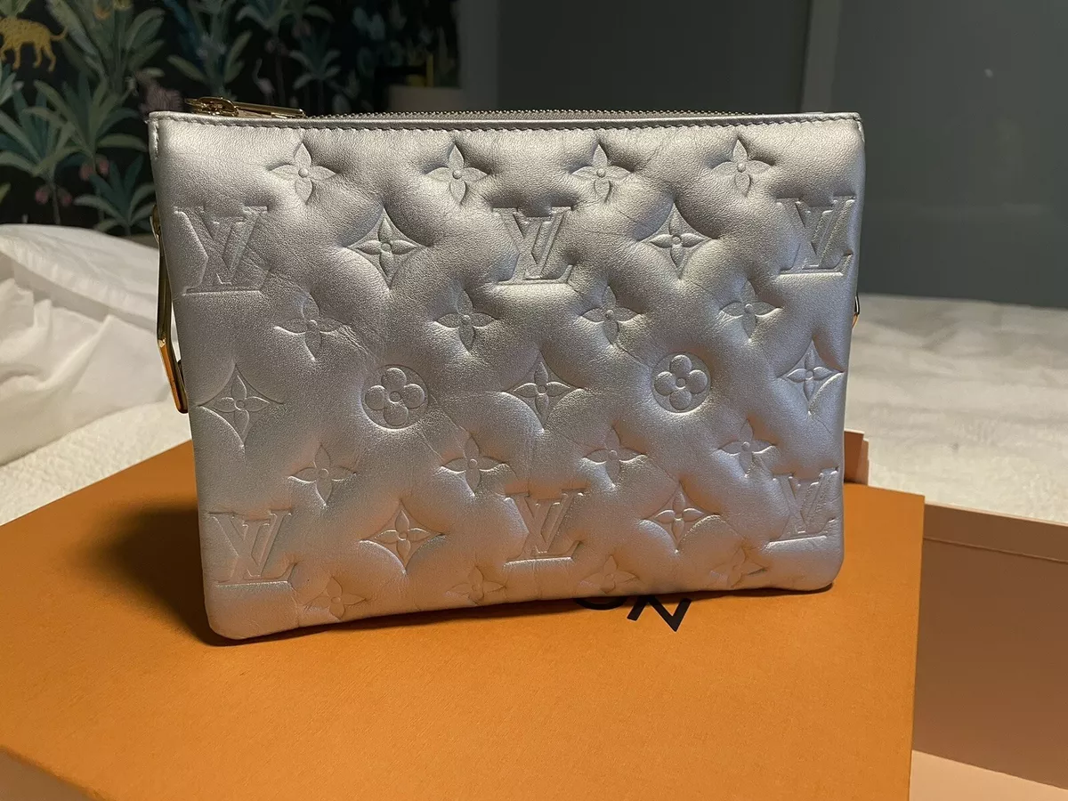 Louis Vuitton Coussin BB Silver in Puffy Lambskin Leather with