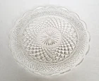 Vintage Anchor Hocking Wexford Clear 14" Cupped Edge Torte Plate - Serving Tray
