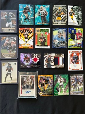 Football RC's, Game worn jersey, Serial #'s, autos, Refractors, Prizm mega lot