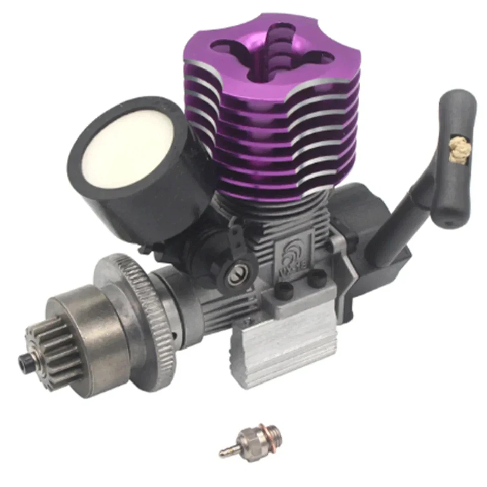 VX-18 Nitro Engine W/pull Starter Muffler Air Filter for 1/10 1/8 RC Model Car - Image 4 of 4