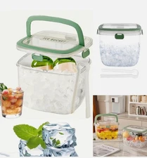 Ice Bucket with Lid and Tong Sealed Ice Bucket Container with Handle 5L Portable