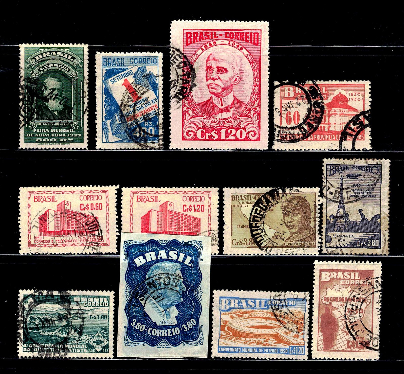Brazil Scott #481/745 & C76/C80 Collection Lot Mint/Used All Different Off Paper