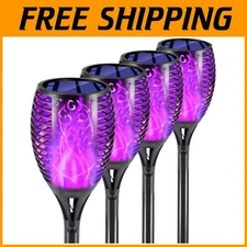 Waterproof Solar Garden Lights - 99 LEDs Purple Flame
