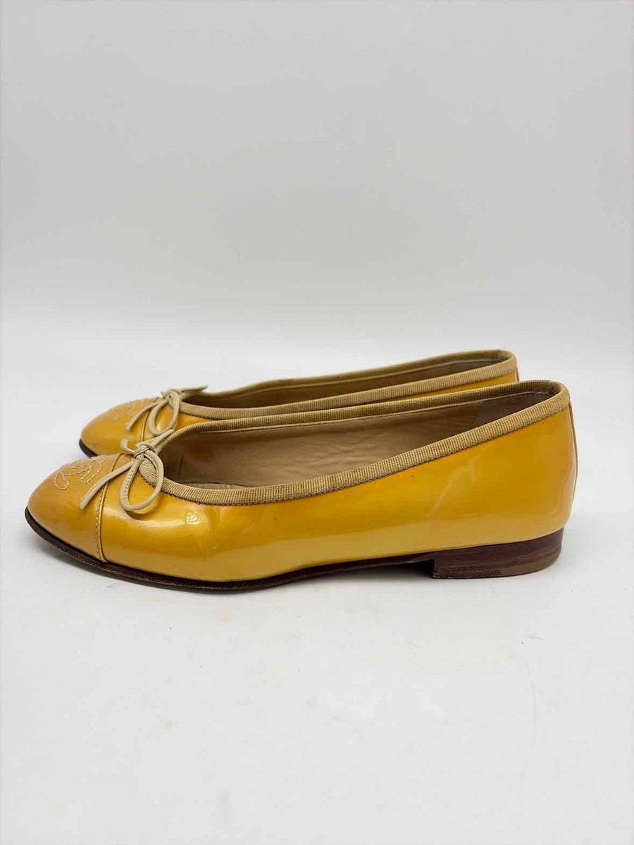 値下げ！CHANEL フラットシューズ　36 ほぼ未使用 Chanel Yellow Size 36 Slip On Flats | eBay