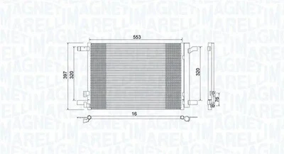 Condenseur de climatisation 350203964000 MAGNETI MARELLI pour SEAT VW AUDI SKODA - Photo 1/4