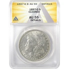 1897 O Morgan Dollar AU 55 Details ANACS Silver $1 Coin SKU:I19257
