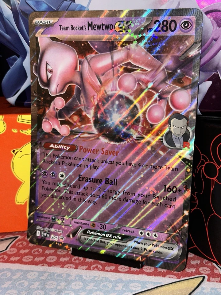 Team Rocket's Mewtwo ex 205 - Jumbo Card - NM - Image 3 of 3