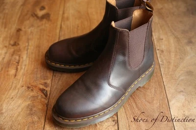 Chaussures bottes Chelsea en cuir marron DR Martens pour hommes UK 9,5 US... - Photo 1/4