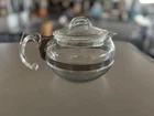Vintage Pyrex Flameware Clear Glass Tea Pot 8126 B  6 cup