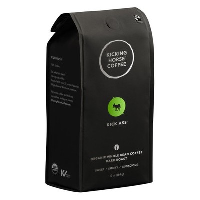 Kicking Horse Coffee, Kick Ass, Dark Roast, Whole Bean, 10 Oz
