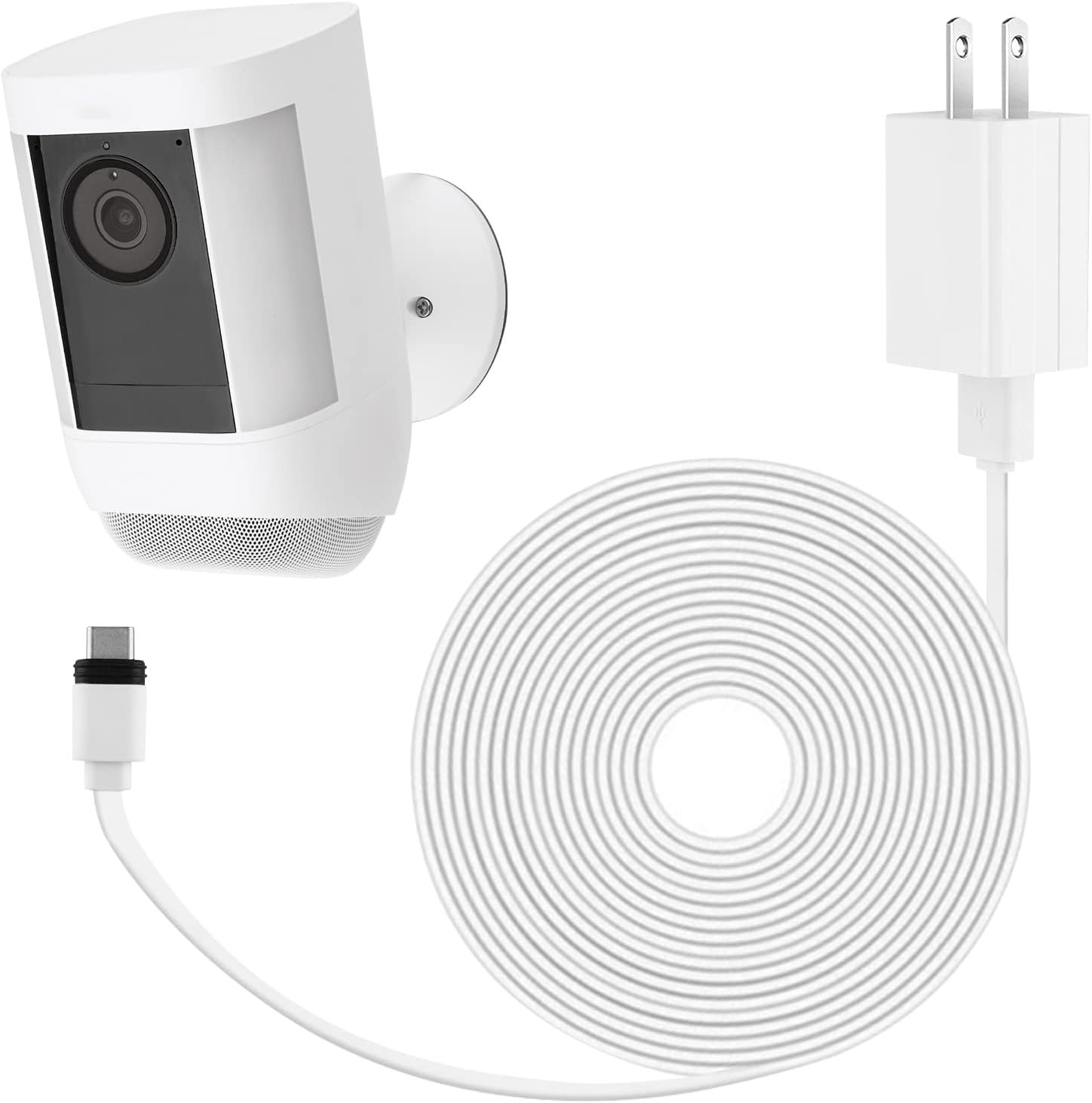 For Ring Spotlight Cam Battery, With 25ft/7.5m Weatherproof