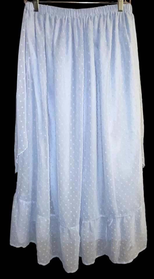 Falda Azul Aciano Calada Boho Cottagecore Prairie Para Mujer Talla XL (12) Forrada Foto 3 de 4