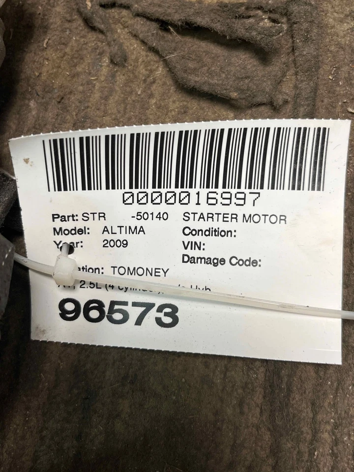 Fits 2007-2013 Nissan Altima, 2.4L Starter Motor, OEM:23300JA01A Foto 4 de 4