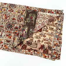 Vintage 70s/80s Handmade Reversible Folk Art Textile Patchwork Quilt Blanket