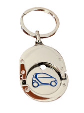 SMART FORTWO 451 Einkaufswagenchip Schlüsselanhänger Metall Chrom