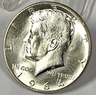 UNC 1964-D 90% Silver U.S. Kennedy Half Dollar