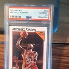 Hoops 1991-92 Michael Jordan #30 Chicago Bulls Basketball Card PSA 10 Base Set