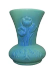 Vintage Van Briggle Tulips Art Pottery Vase, c1930 Ming Turquoise 5.5" MINT!