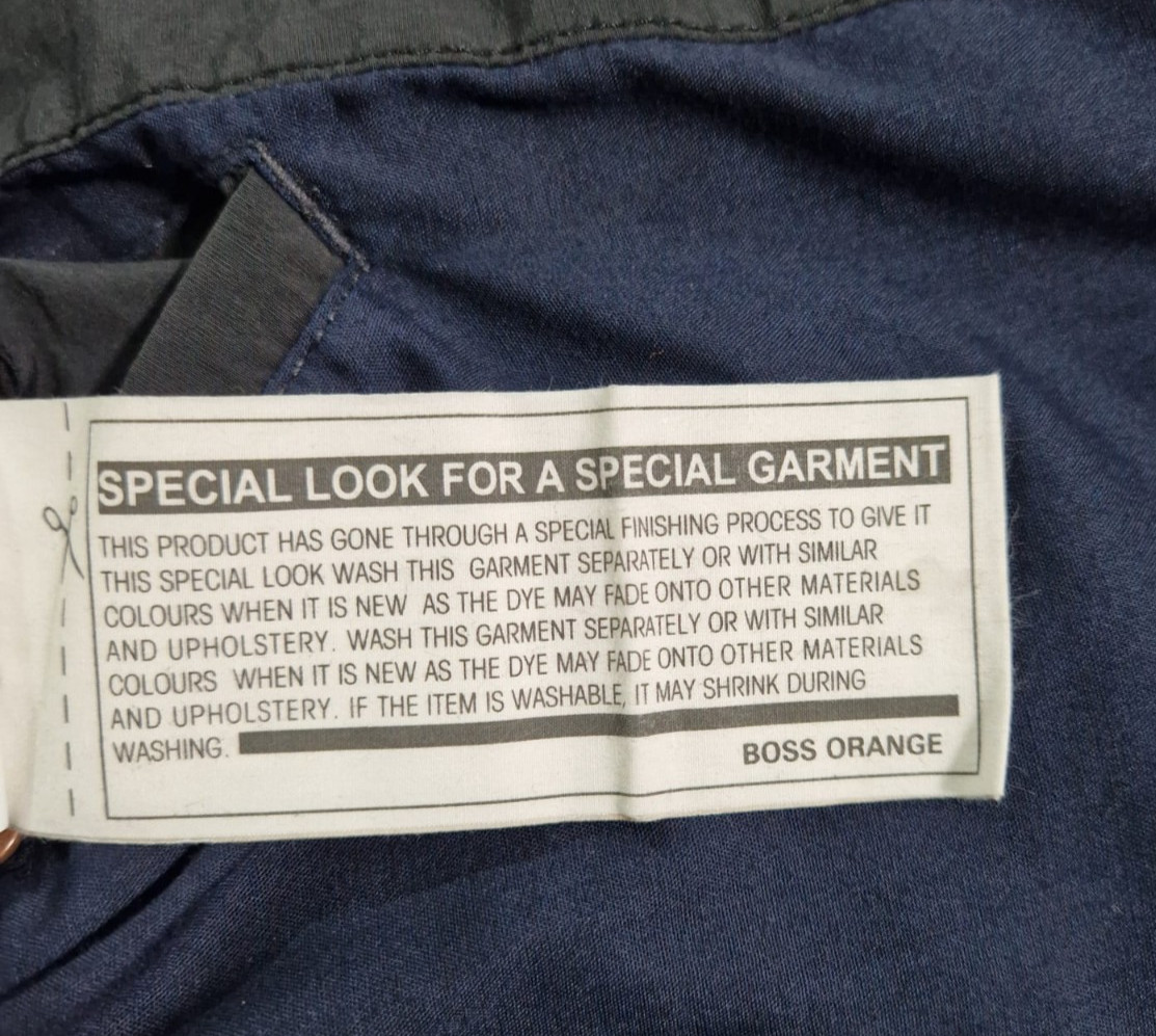 Hugo Boss Orange Bomber Jacket Mens Navy Blue UK 52 Full Zip Lightweight Quilted thumbnail 16