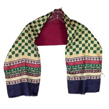 Bloomingdale Unisex Scarf 100 Pure Silk Multicolor Floral Made in Italy Winter