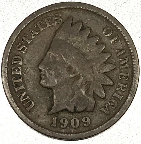 1909 Indian Head Cent G Good Condition 1c One Cent US Coin - 2177