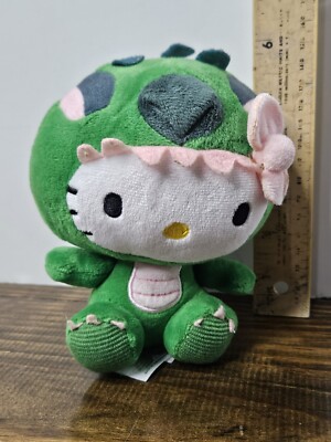 Hello Kitty 6.5'' Inch Plush Doll in Dinosaur Clothes with tag