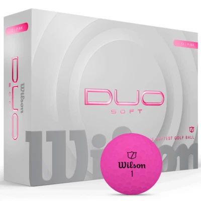 WILSON DUO SOFT GOLFBÄLLE / PINK DOZEN PACK / MULTIBUY / NEUES MODELL 2025