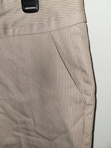 Charlotte Russe Bermuda Shorts Business Casual Brown Pinstripe Womens Size 7 - Picture 4 of 8