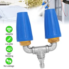 4000 PSI Dual Turbo Nozzle Pressure Washer 4-6 GPM 1/4" Quick Connect Spray Tip