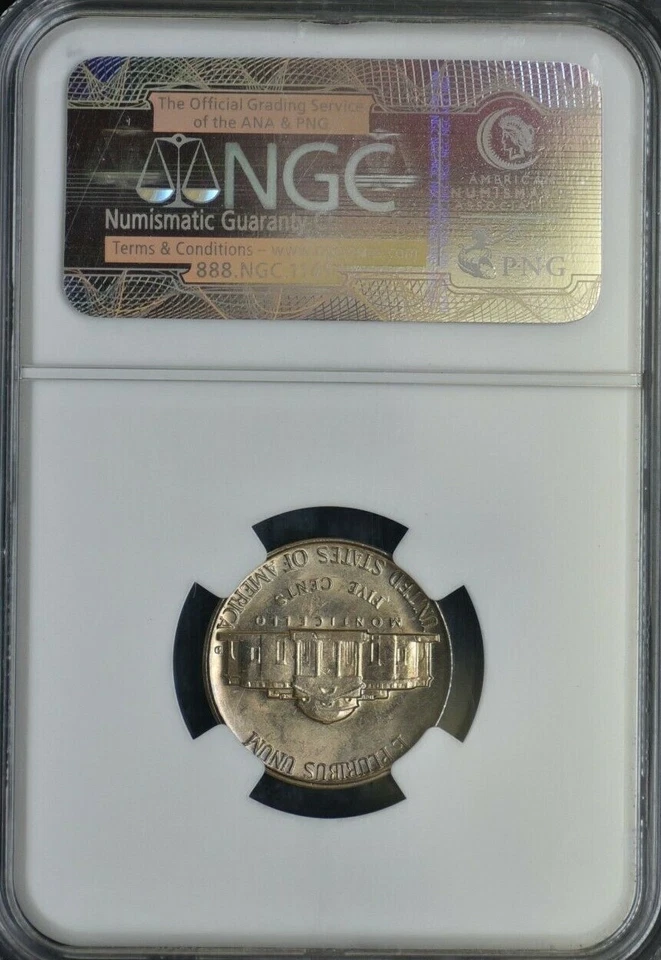 1958 D - JEFFERSON NICKEL - NGC MS66 - GEM UNCIRCULATED - Image 3 of 4