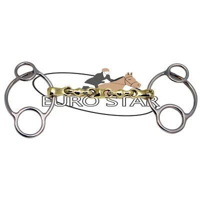 EUROSTAR786 LTD WATERFORD UNIVERSAL GEBISS DEUTSCH SILBER MUNDSTÜCK 3 RING 2 KNEBEL SPRINGEN PFERD SHOW